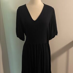 Karen Kane Black Knit V-Neck Dress